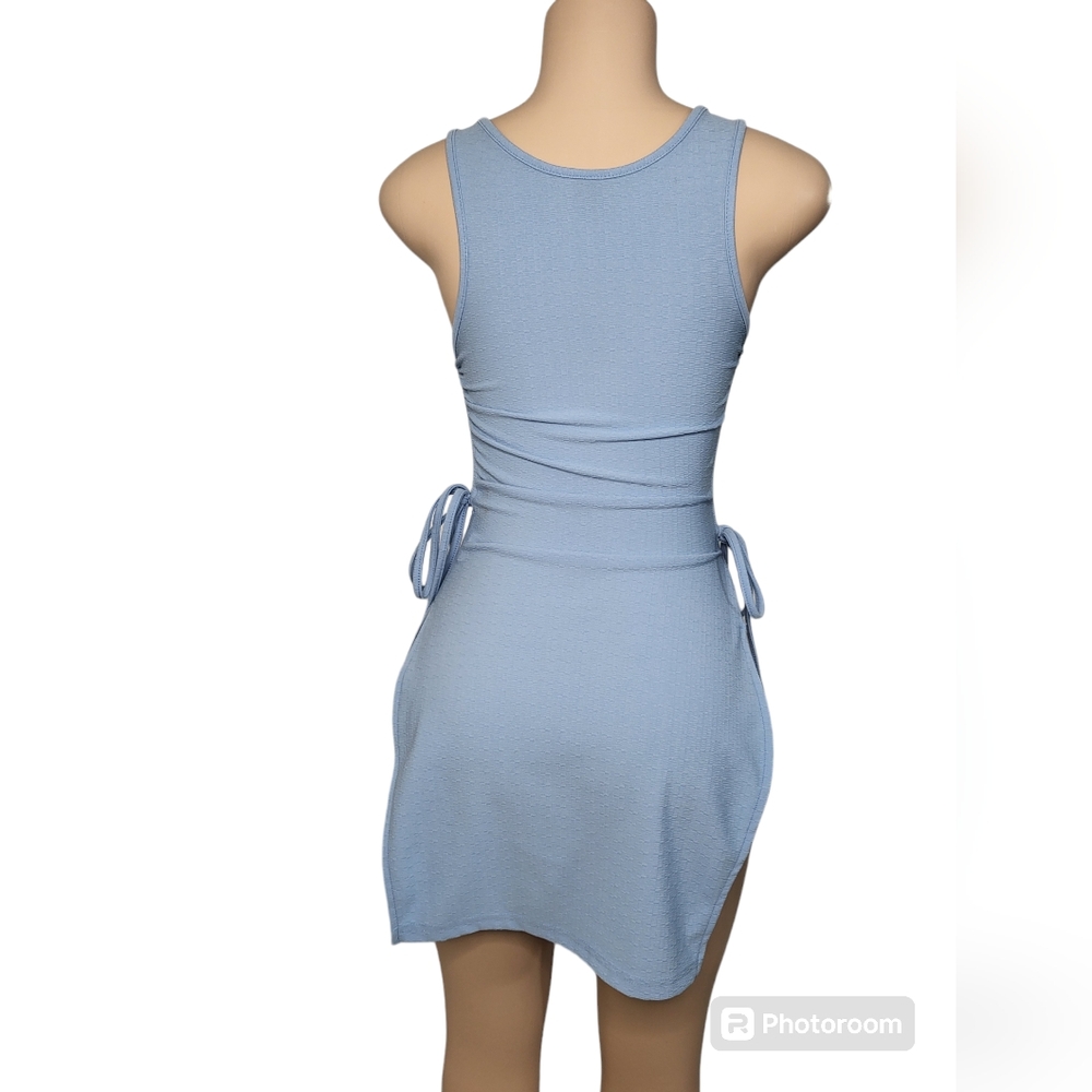 SHEIN Drawstring Side Split Ruched Bodycon Dress - Picture 5 of 12